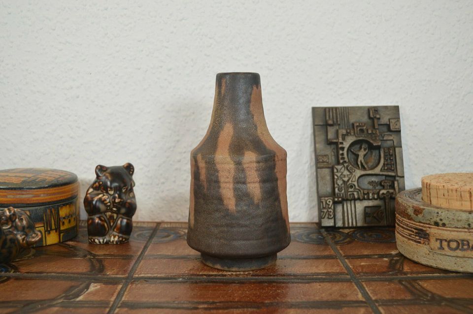 WGP Modernistische Karlsruher Majolika G137 Keramikvase 1960er Jahre Fat-Lava Friedgard Glatzle Design