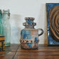 Vintage Carstens Tönnieshof Keramik Vase 7327-15 WGP blaue Fat-Lava Glasur Kunstkeramik Mid-Century Vase