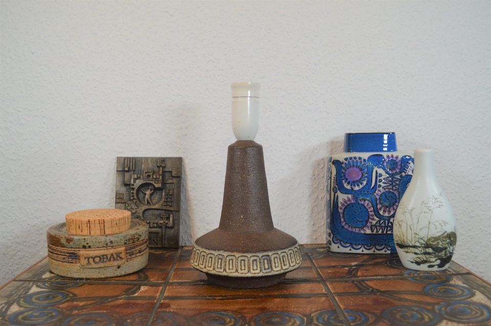 Helge Bjufstrøm lampe 1960'erne dansk design M. Andersen Bornholmsk keramik