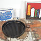 Vintage Ronneby Bruk Sweden Ronab Le Gourmet Gense Sweden Design 1980s schwedische handgearbeitete Gusseisen Grill Pfanne