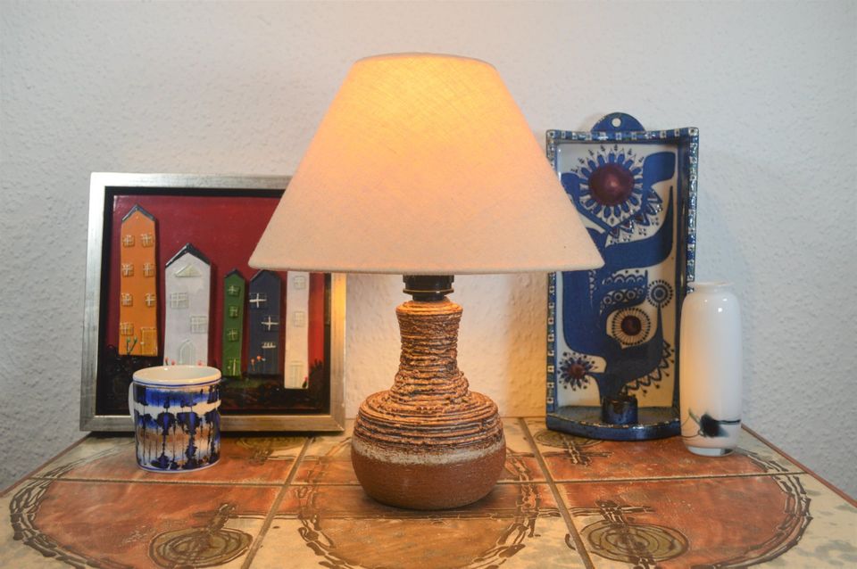Mid-Century Aksel Larsen Axella Stentoj Lampe 1970s Brutalist Danish Design