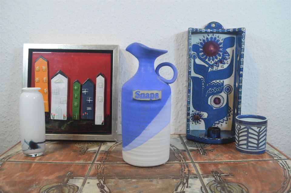 Karsten Nielsen Frederikshavn Danmark Keramik Schnapsflasche 1980s Studiokeramik Danish Desig