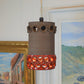 Mid-Century Hängelampe 1960s handgearbeitete Studiokeramik mit Fat-Lava Glasur dänische Pop-Art Danish Modern Design